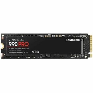 Samsung 990 PRO 4 TB Solid State Drive - M.2 2280 Internal - PCI Express NVMe (PCI Express 4.0 x4) - Gaming Console Device Supported - 7450 MB/s Maximum Read Transfer Rate - 256-bit AES Encryption Standard